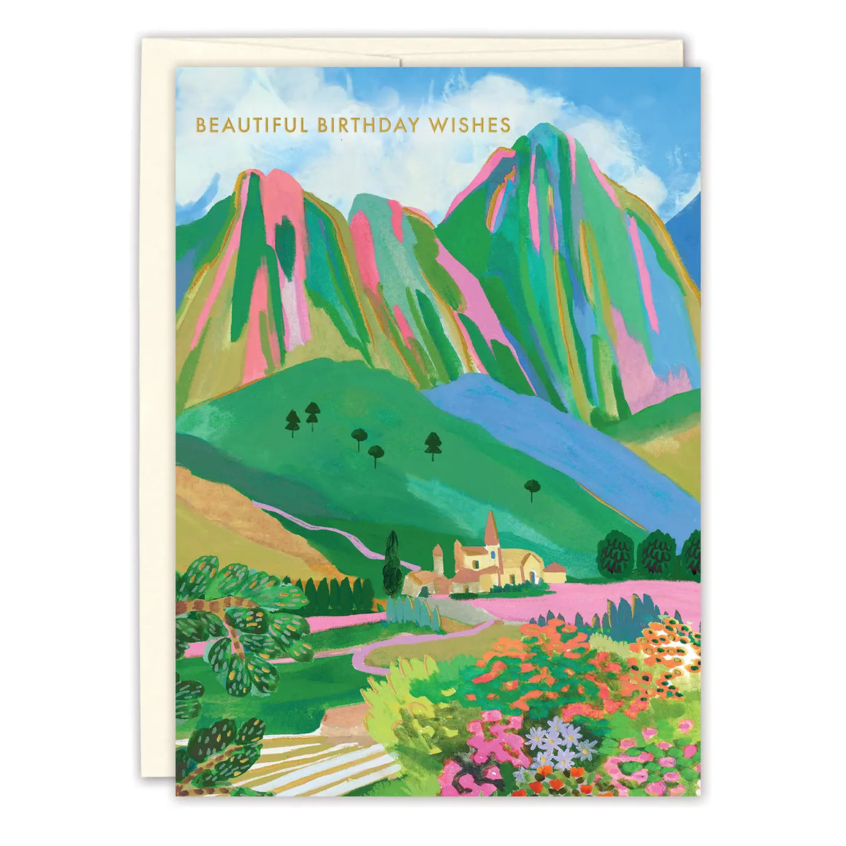 Beautiful Wishes Dolomites Birthday Card