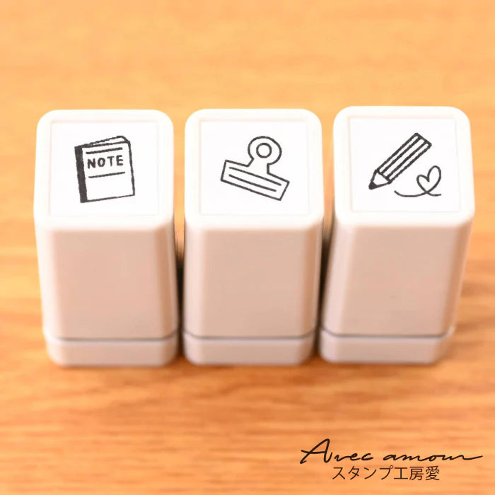 Stamp Studio Ai Set of 3 Mini Pre-Inked Stamp - Stationery