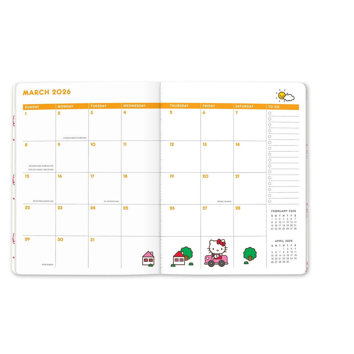 2026 Hello Kitty Playful Pink Just Right Monthly Planner