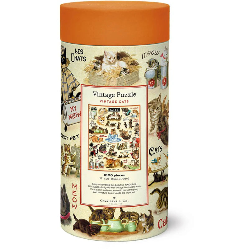 Cavallini & Co 1,000 Piece Puzzle - Vintage Cats