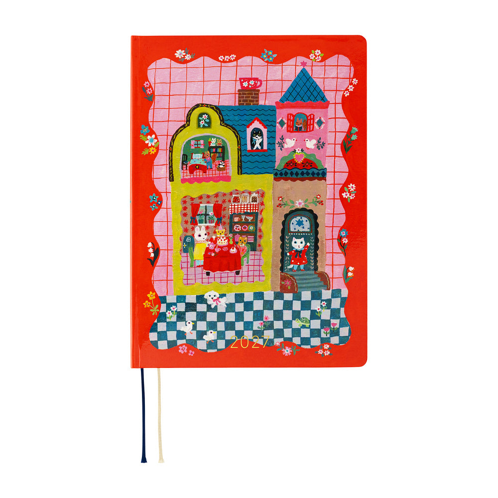 Hobonichi Techo HON A5 - Yumi Kitagishi: White Cat and Rabbit’s Tea Room