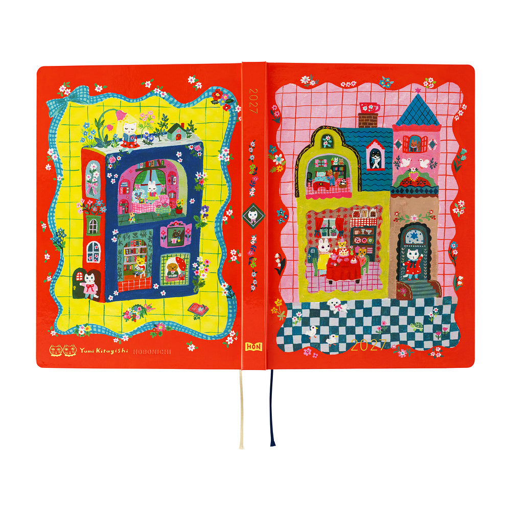 Hobonichi Techo HON A5 - Yumi Kitagishi: White Cat and Rabbit’s Tea Room