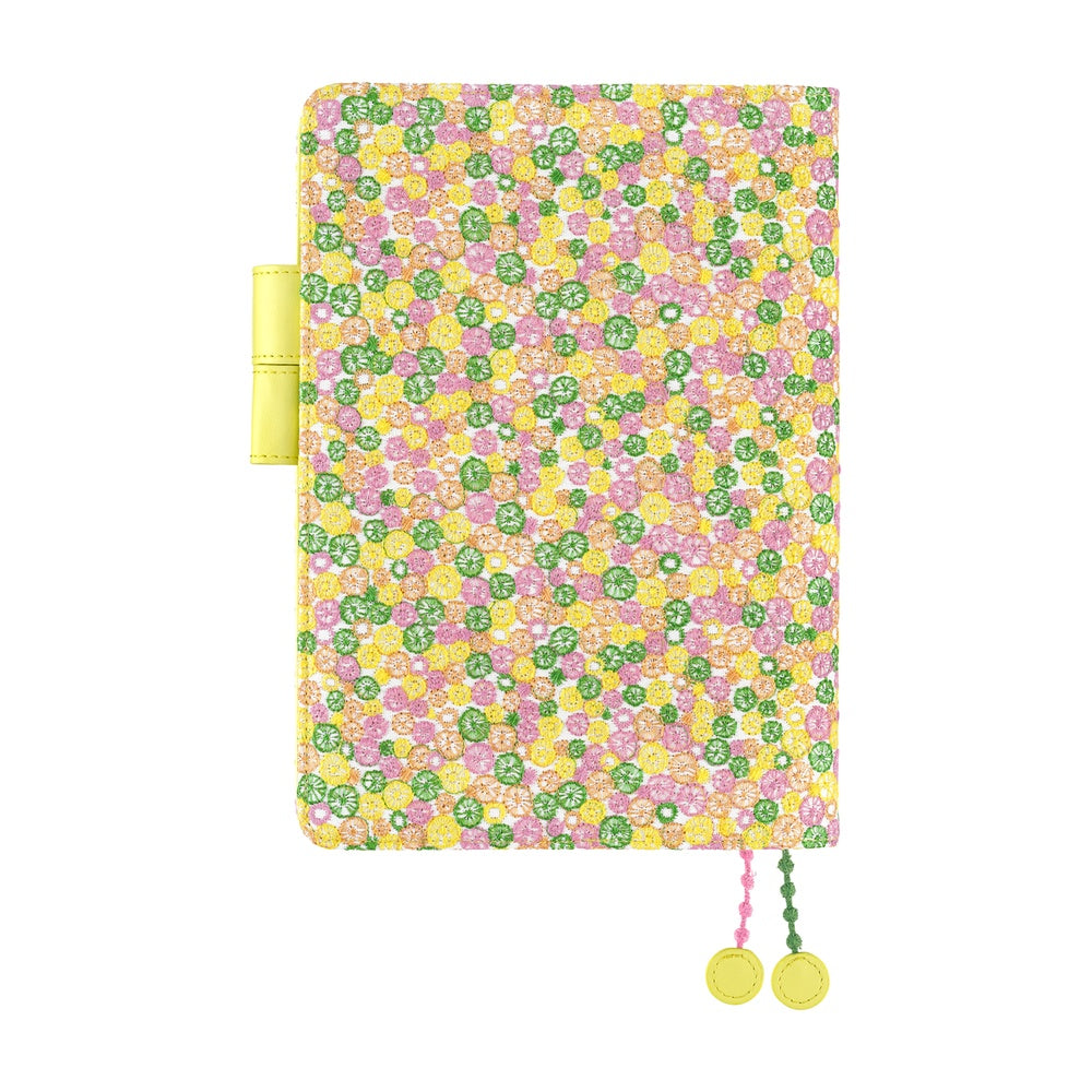 Hobonichi Techo 2026 Cousin A5 Book & Cover - mina perhonen: skyful (Yellow) [ENG/A5/Jan Start]