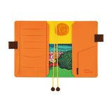 Hobonichi Techo 2026 Cousin A5 Book & Cover - 100%ORANGE: Where’s the Squirrel Going [ENG/A5/Jan Start]