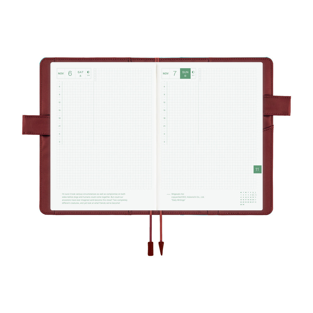 Hobonichi Techo A5 Cover - Colors: Misty Cedar
