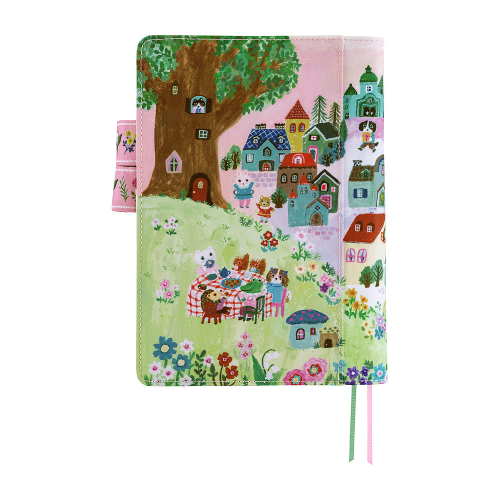 Hobonichi Techo A5 Cover - Yumi Kitagishi: White Cat Village