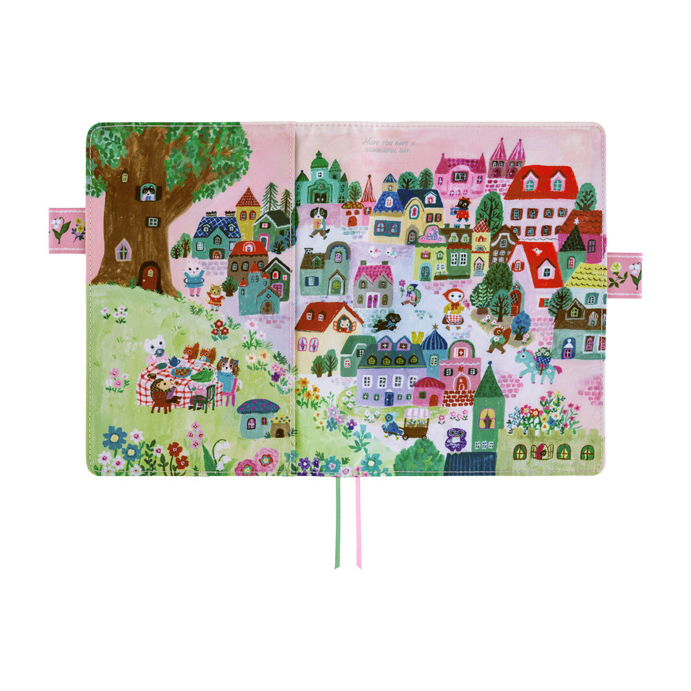 Hobonichi Techo A5 Cover - Yumi Kitagishi: White Cat Village