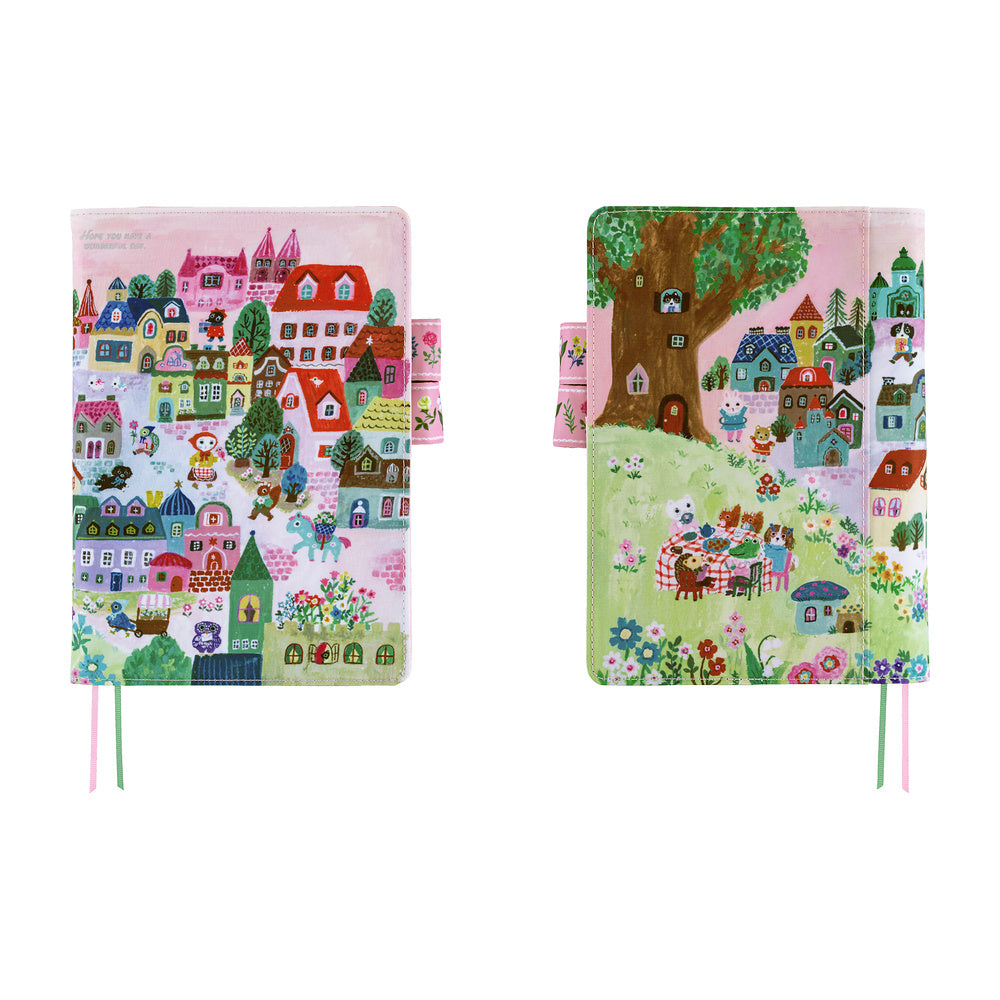 Hobonichi Techo A5 Cover - Yumi Kitagishi: White Cat Village