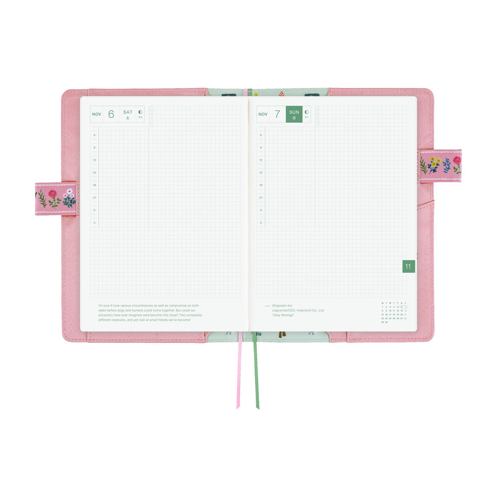 Hobonichi Techo A5 Cover - Yumi Kitagishi: White Cat Village