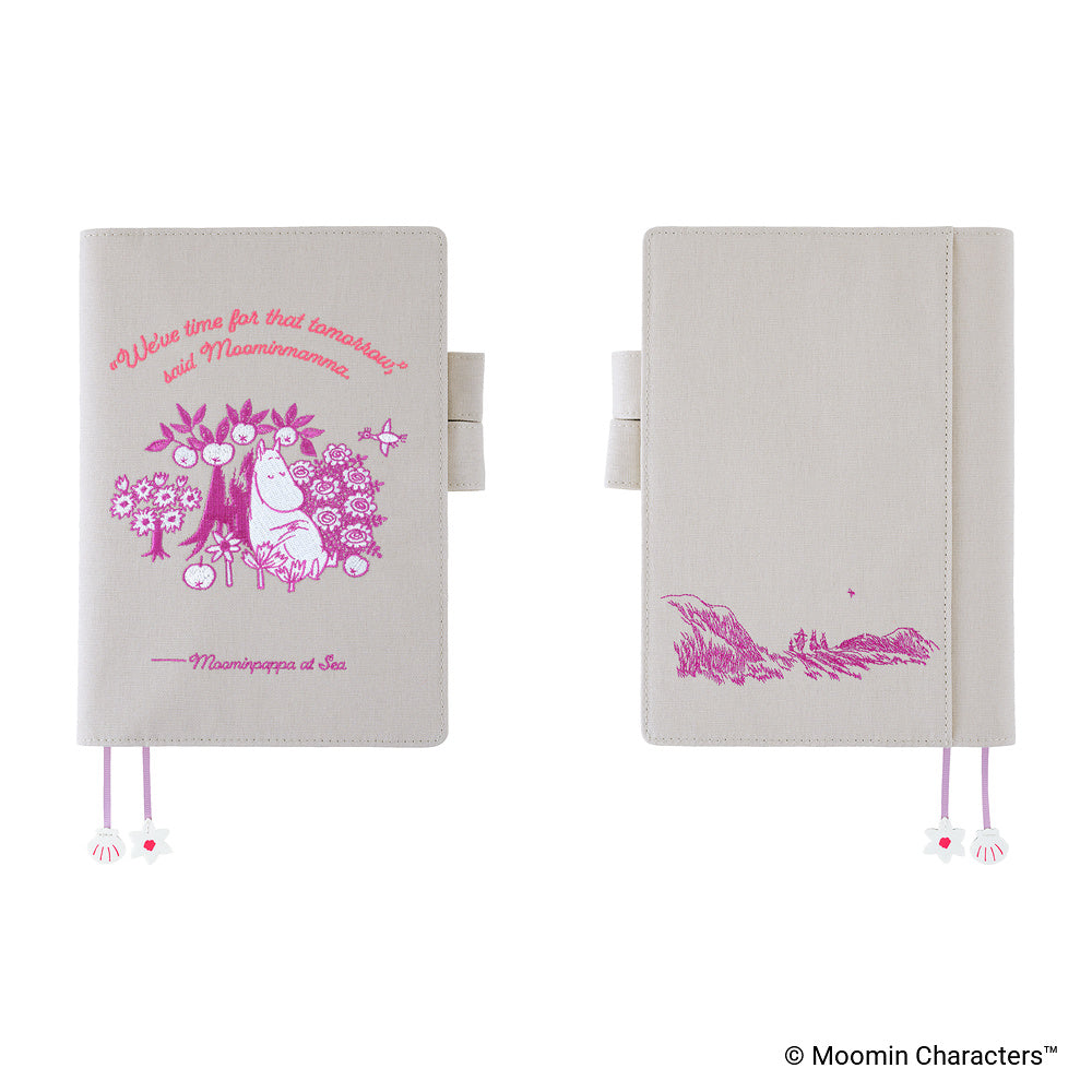 Hobonichi Techo A5 Cover - Moomin: My Yard (Pink Gray)