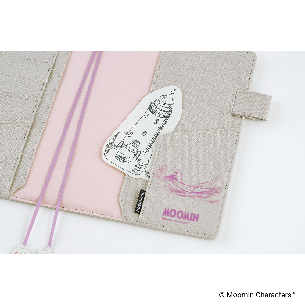Hobonichi Techo A5 Cover - Moomin: My Yard (Pink Gray)