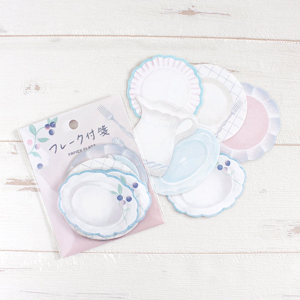 Papier Platz x A La Caldo Flake Sticky Notes - Swan Afternoon Tea