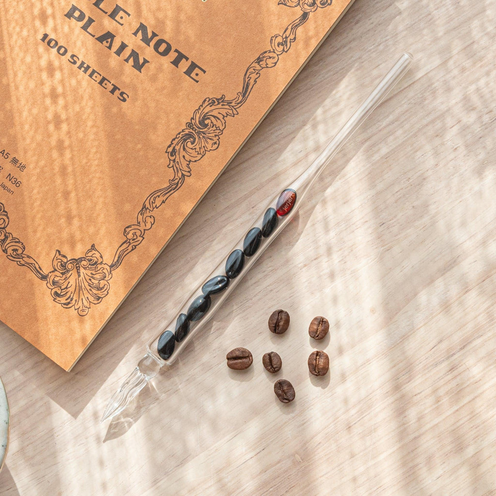 City Roast Coffee Beans Glass Dip Pen