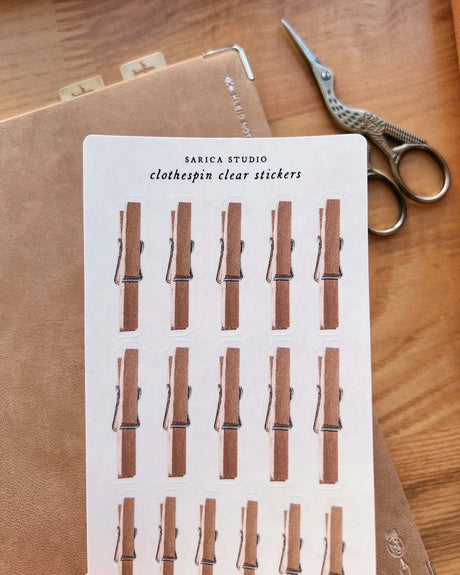 Sarica Studio Clothespin Stickers