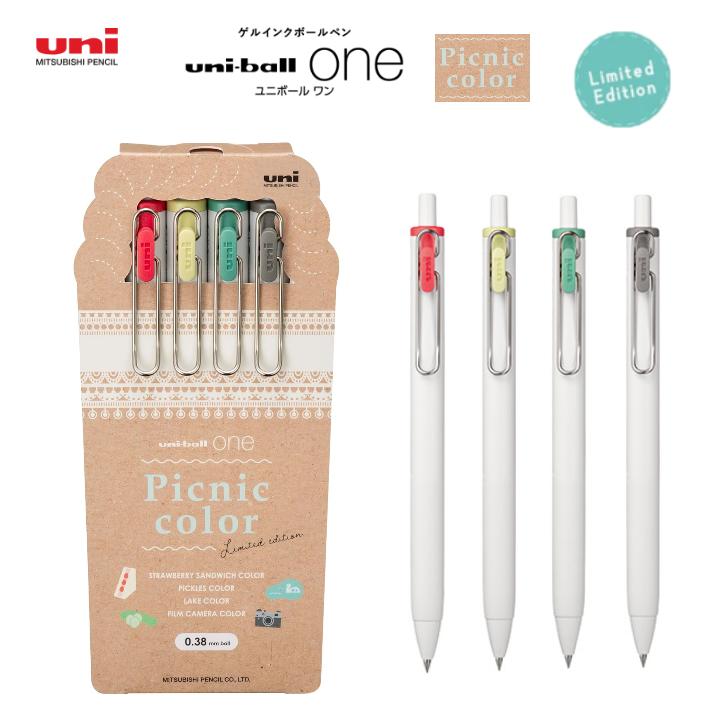 Uni-ball One Gel Pen 0.38mm - Picnic Color 4 Colors Set