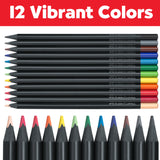 Faber-Castell Black Edition Colored Pencils - Box of 12