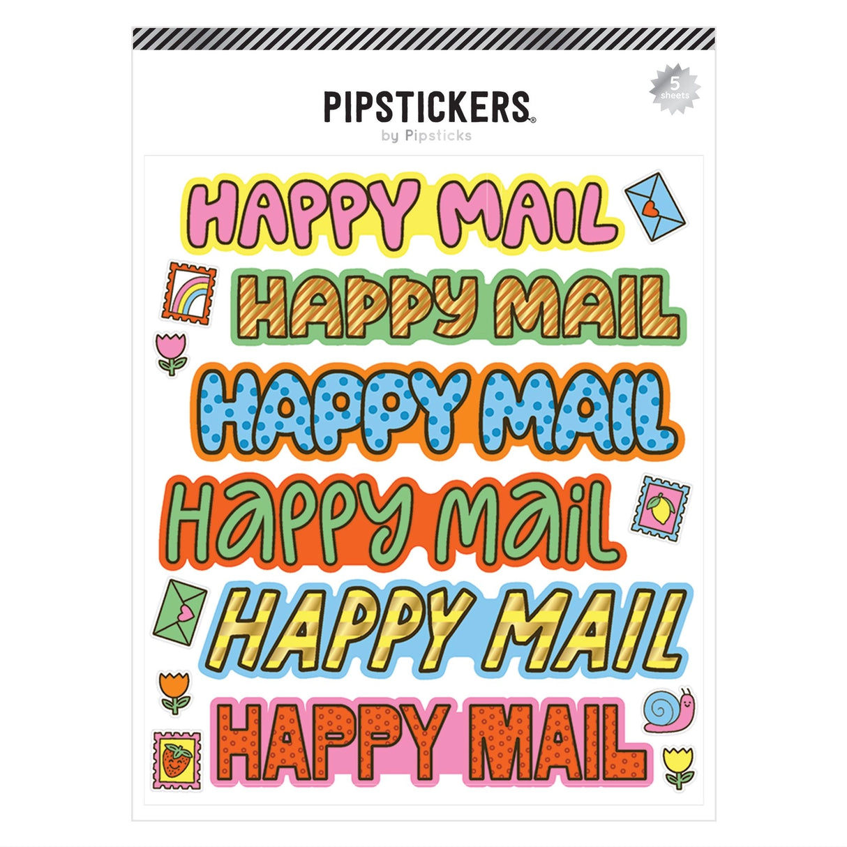 Super Happy Mail Labels (5ct) Stickers