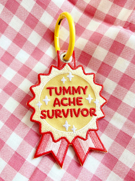 Maobabie Tummy Ache Survivor Embroidered Keychain