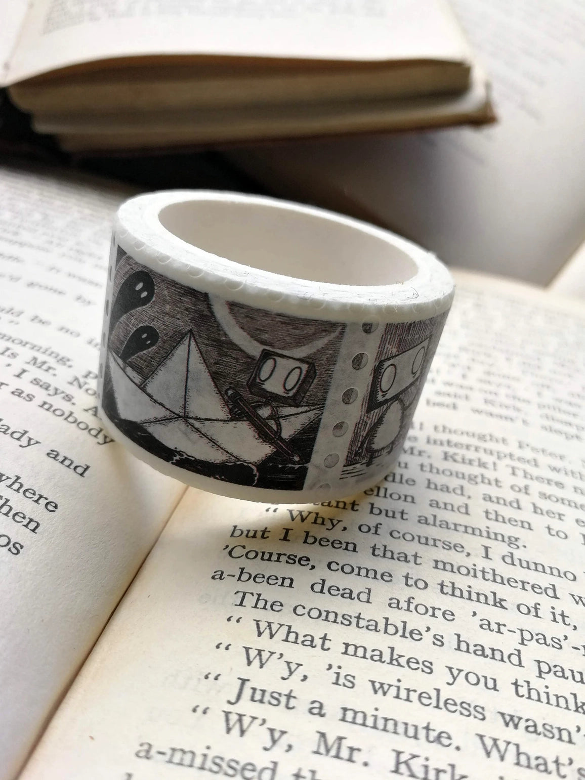 Robot Stamps Washi Tape- Landscape Format