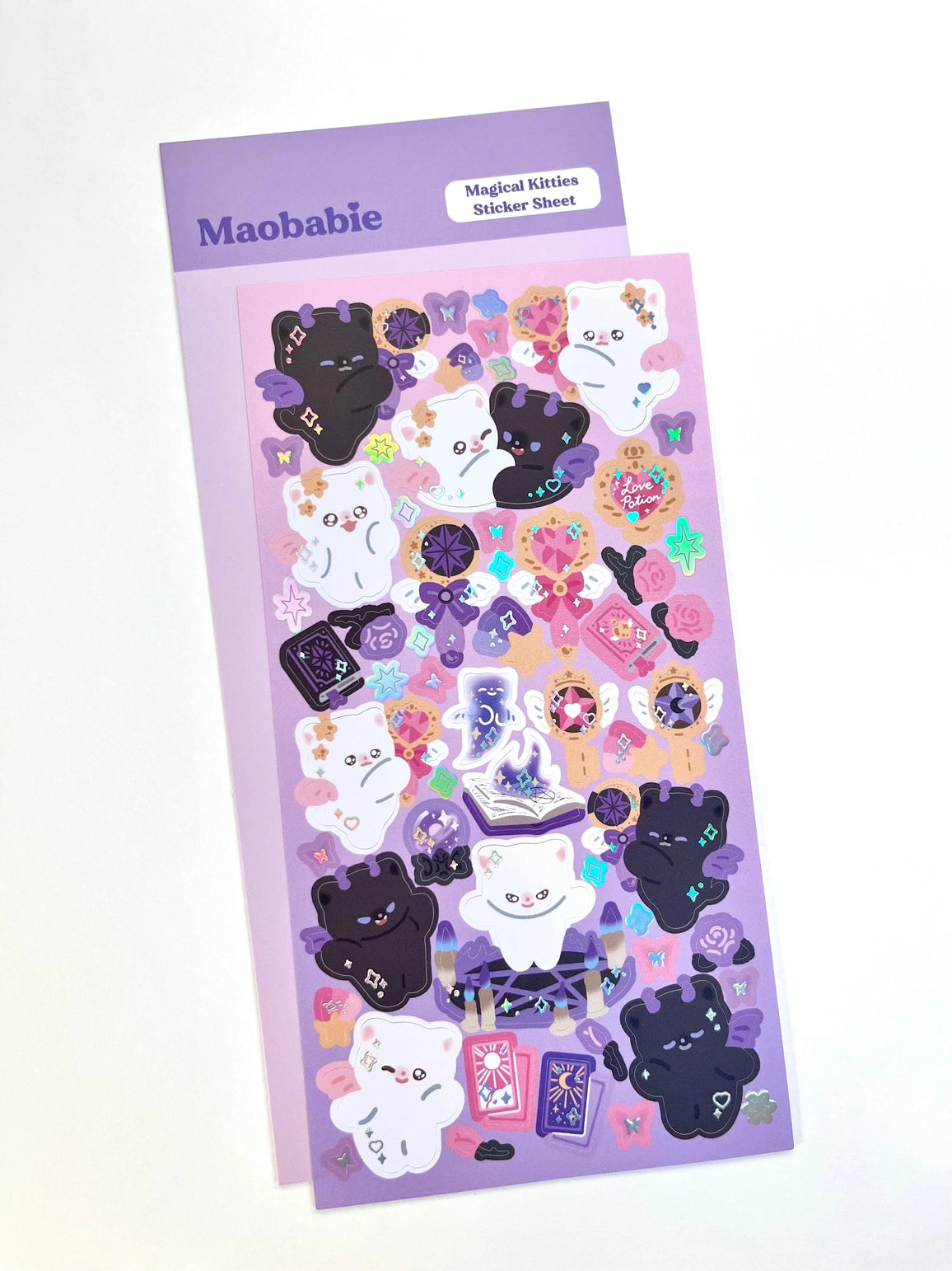 Maobabie Sticker Sheet - Magical Kitties