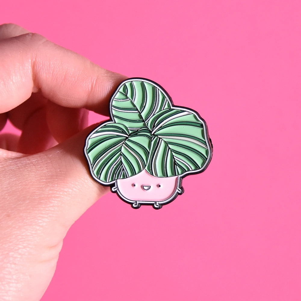 Calathea Orbifolia Plant Enamel Pin