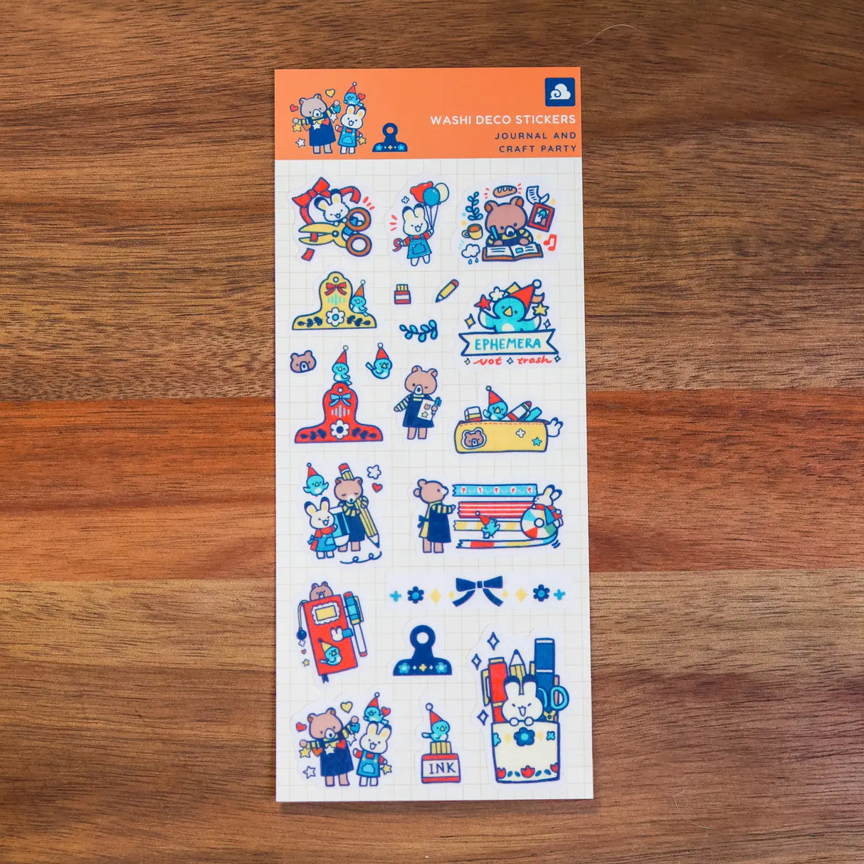 Journal and Craft Party Washi Sticker Sheet