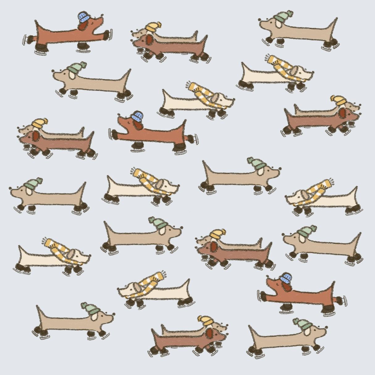 Ice skating sausages everywhere!

Includes 1 sticker sheet

Measurements: 10 cm x 10 cm