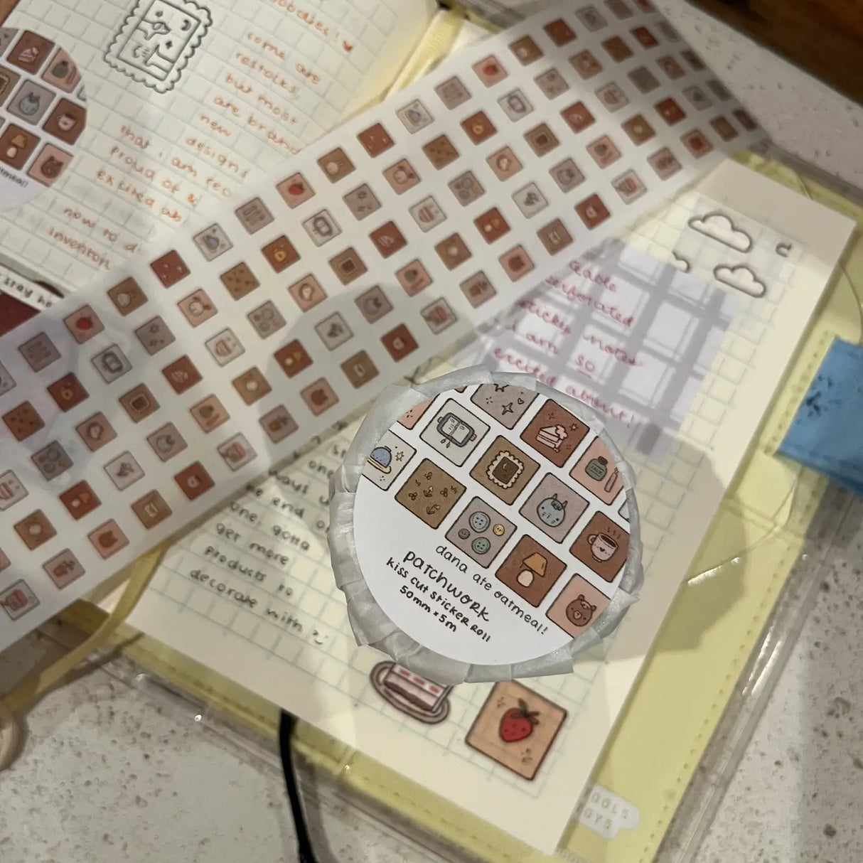 Patchwork Kiss Cut Sticker Roll