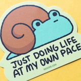 Robot Dance Battle - Lazy Snail Frog Sticker