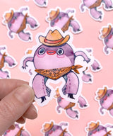 Toad Cowboy Vinyl Sticker