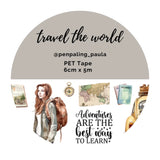 Travel the World PET Tape - Pre-Cut