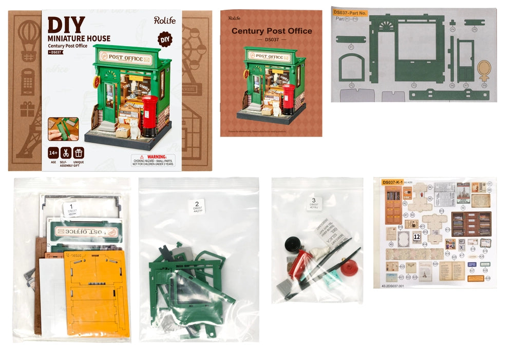 Century Post Office DIY Miniature House Kit