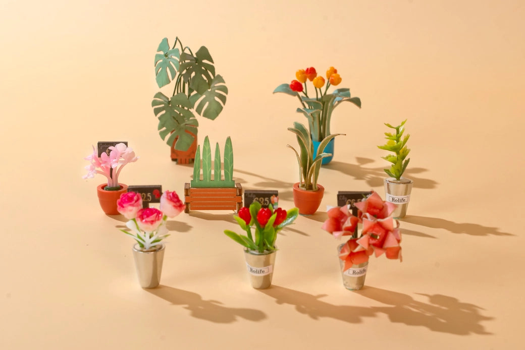 Floral Corner DIY Book Nook Kit with Dust Cover