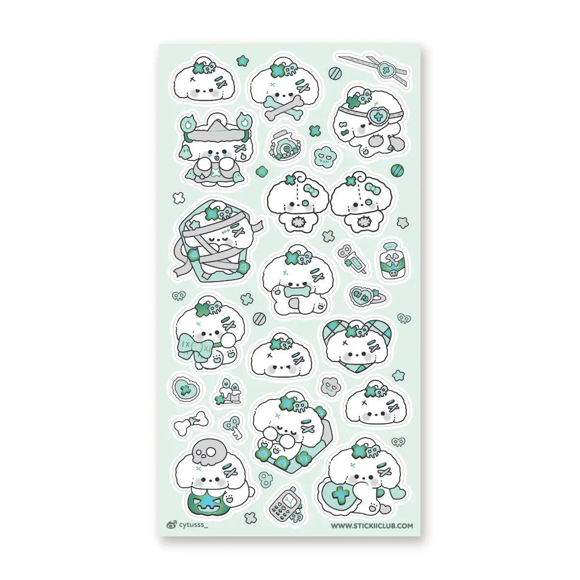 STICKII Little Zombie Pup Sticker Sheet