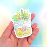 Rainbow Mountains + Plants Vinyl Sticker