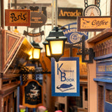 Diy Book Nook Kit: Paris Arcade Date with Dust Cover