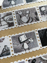 Robot Stamps Washi Tape- Landscape Format
