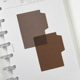 Blank Tab Sticky Note Set - Espresso