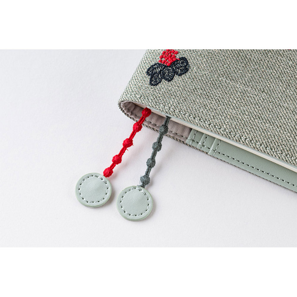 Hobonichi 2026 A6 Cover - mina perhonen: light berry (Green