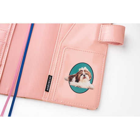 Hobonichi Techo 2026 Original Book & Cover - Candy Stripper: Random Dog & Cat (Pink) [ENG/A6/Jan Start]