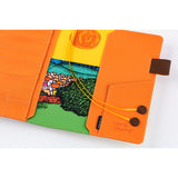 Hobonichi Techo 2026 Cousin A5 Book & Cover - 100%ORANGE: Where’s the Squirrel Going [ENG/A5/Jan Start]