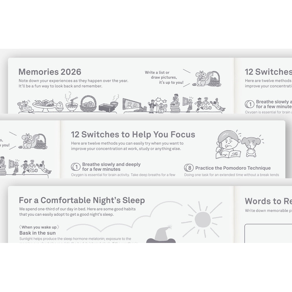 Hobonichi 2026 English Cousin Book [A5/Jan Start/Mon Start],