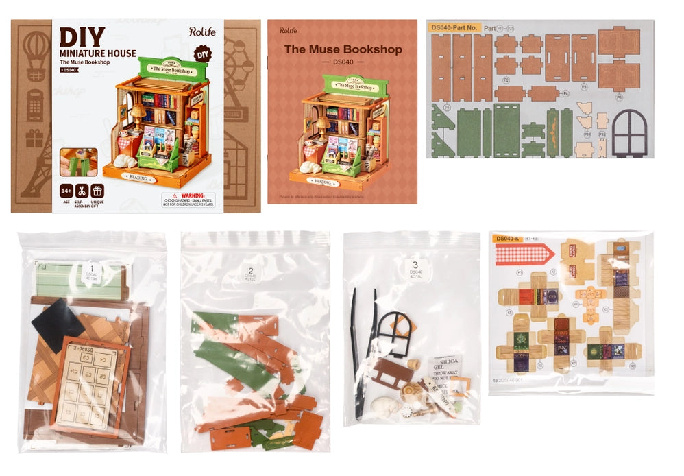 The Muse Bookshop DIY Miniature House Kit