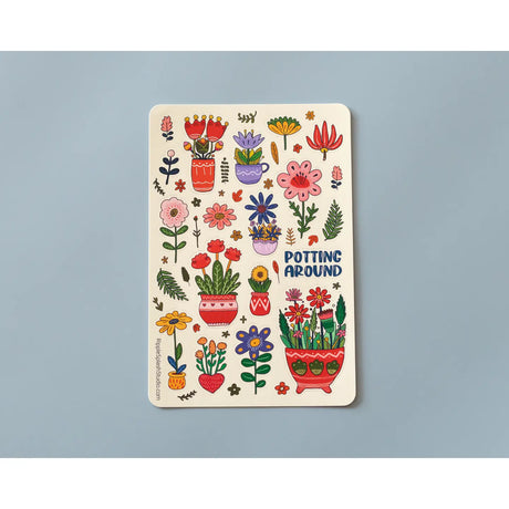 Whimsical Plants Vinyl Sticker Sheet