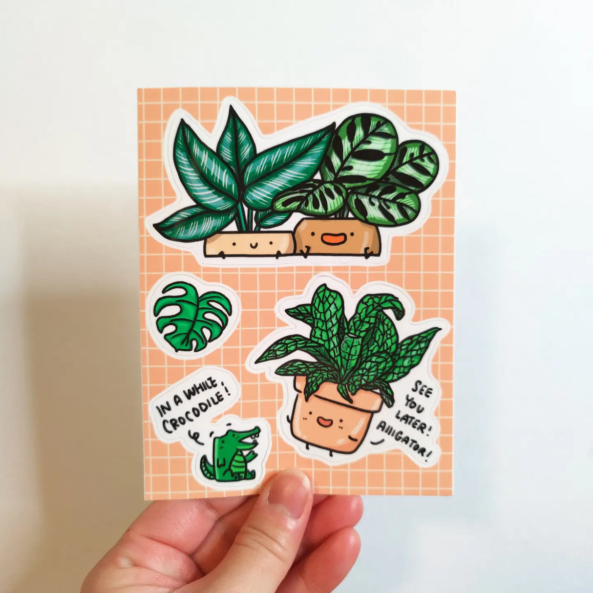 In A While Crocodile! Plant Vinyl Sticker Sheet