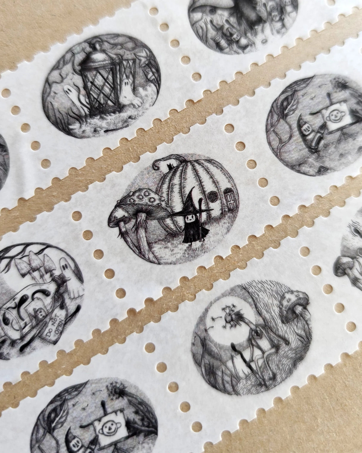 Jon Turner Illustration - Matchsticks Miniatures Fantasy Art Stamp Washi Tape