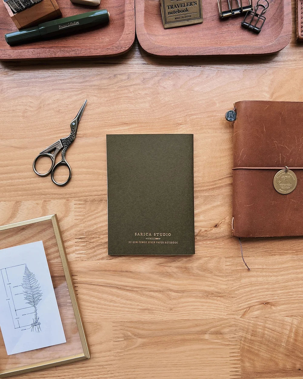 Sarica Studio Olive Green Notebook (Passport TN Size)
