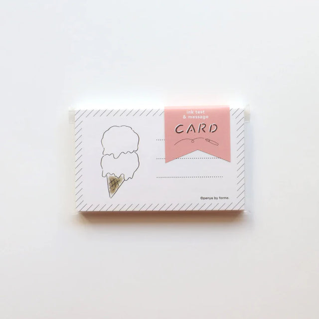 Ice Cream Ink Swatch Card Set by forme.

These business-sized cards can be used as ink sample cards, a small message card, a short record of cafe visits, or a simple memo card.