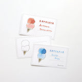 Ice Cream Ink Swatch Card Set by forme.

These business-sized cards can be used as ink sample cards, a small message card, a short record of cafe visits, or a simple memo card.