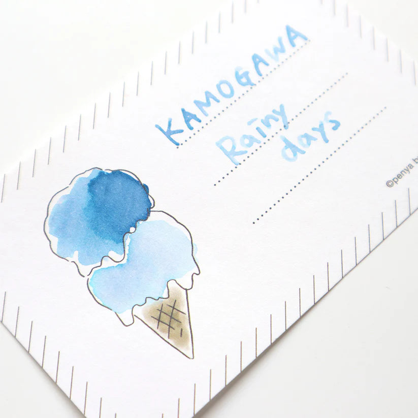 Ice Cream Ink Swatch Card Set by forme.

These business-sized cards can be used as ink sample cards, a small message card, a short record of cafe visits, or a simple memo card.